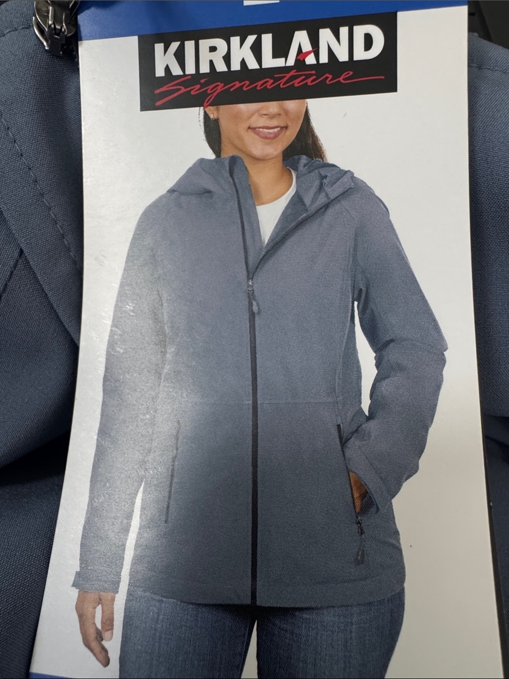 Kirkland Signature Women's Hooded Utility Jacket - Slate Blue